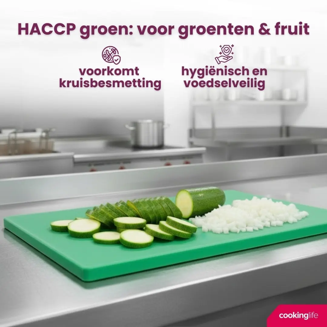 Cookinglife HACCP Snijplank Groen 40x30cm