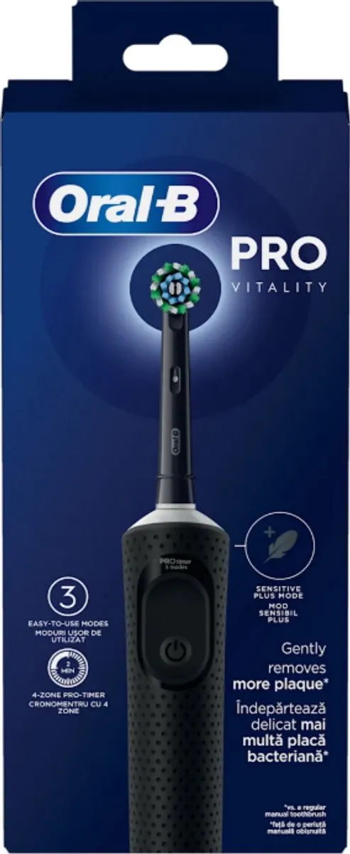 Braun Oral-B Pro Vitality Elektrische Tandenborstel - 3 Poetsstanden - Zwart/Wit