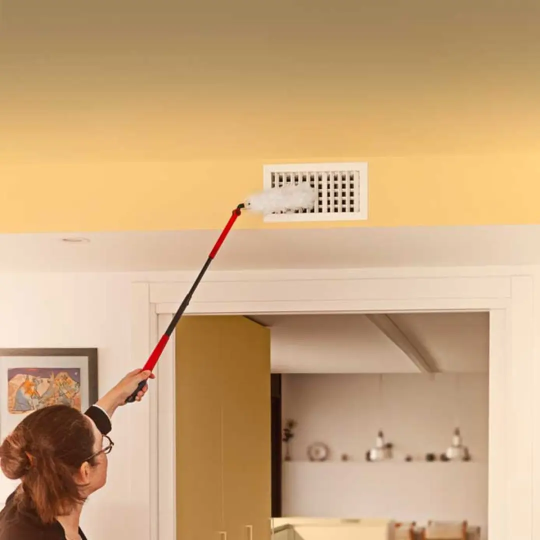 Vileda Flex&Catch Stofbezem 179432 - Rood/Wit