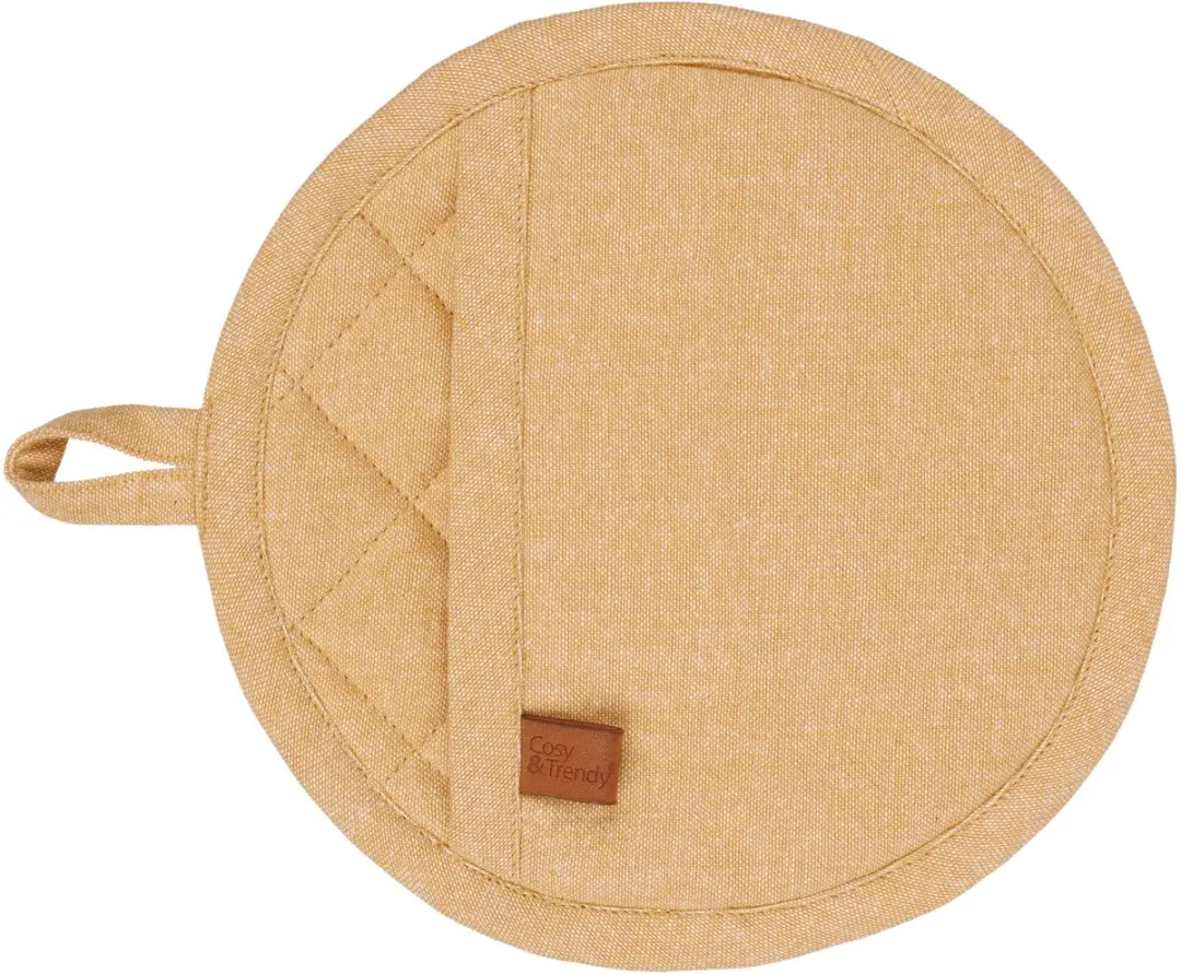 Cosy&Trendy Pannenlap Stoff Amber Gold Ø 20cm