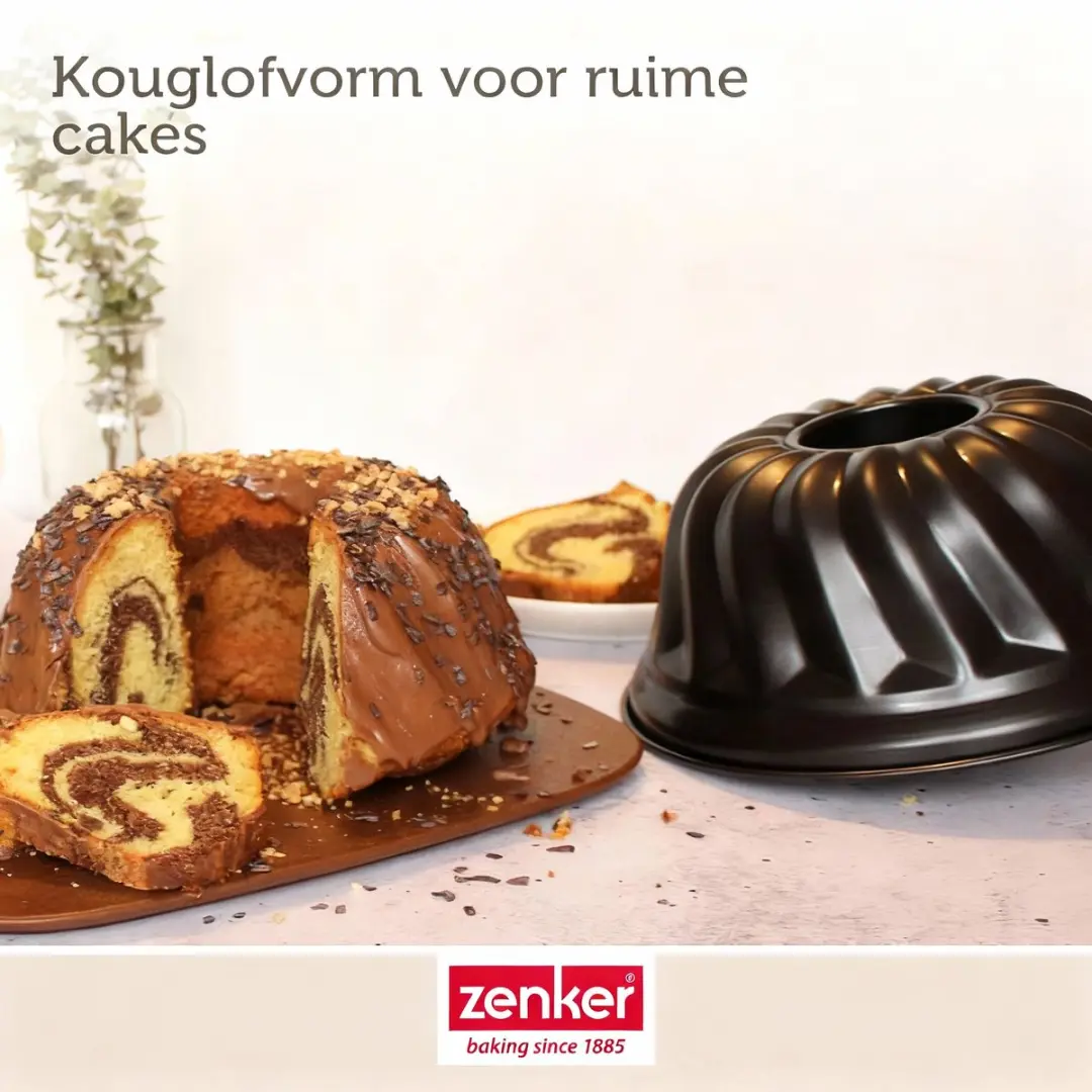 Zenker Black Metallic Kouglofvormen Set - 2 Stuks 25cm