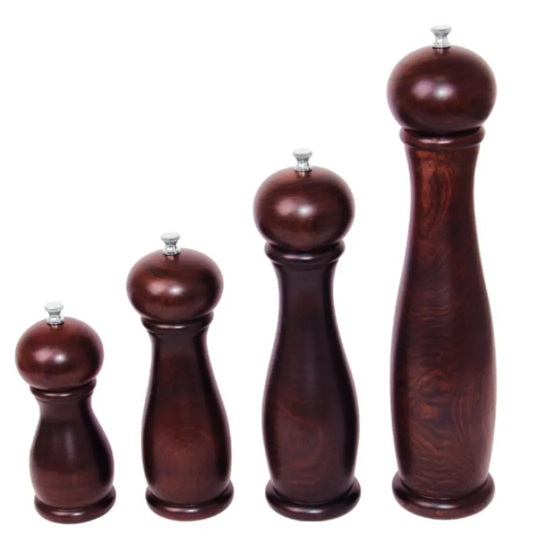 Olympia Houten Peper- en Zoutmolen CE333 - 15.3cm - Zwart