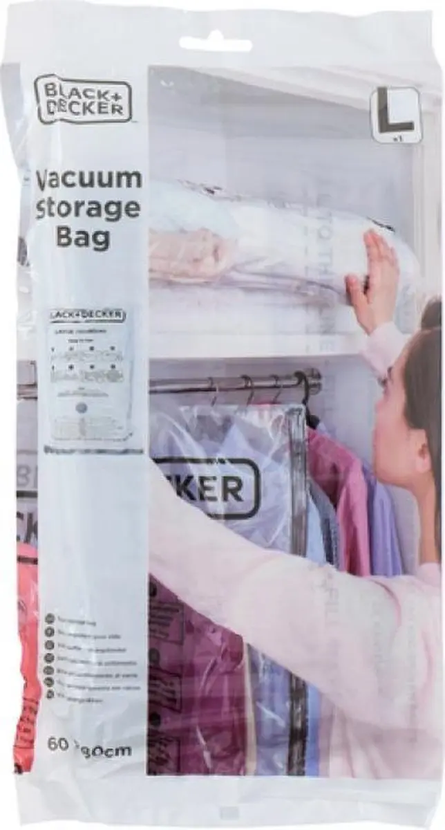 BLACK+DECKER Vacuüm Opbergzak 60x80cm