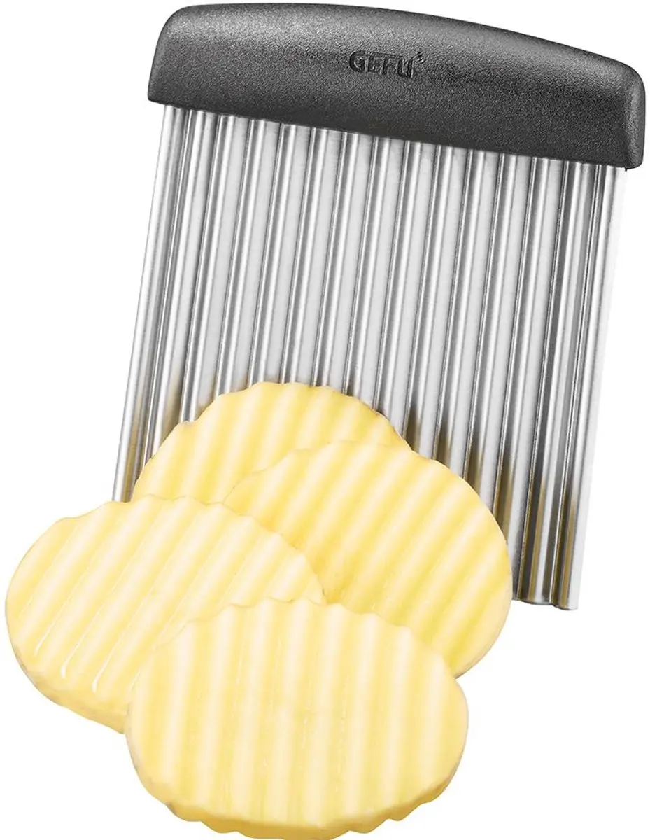 GEFU RIFFL Wafelsnijder Golfjesmes - Zwart/RVS