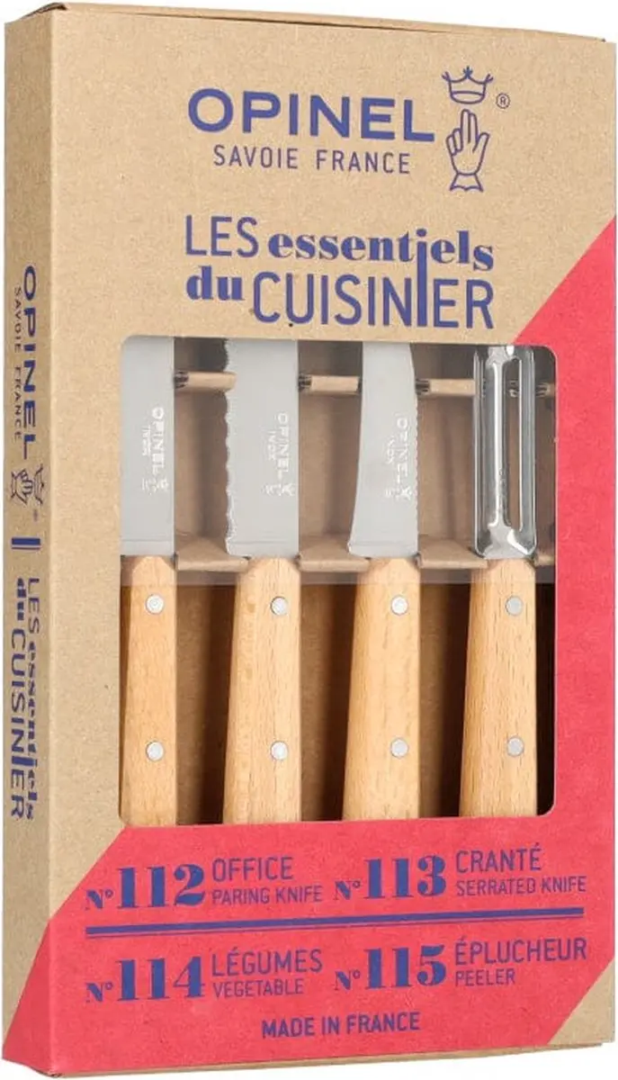 Opinel Les Essentiels Keukenset 4-delig - Naturel