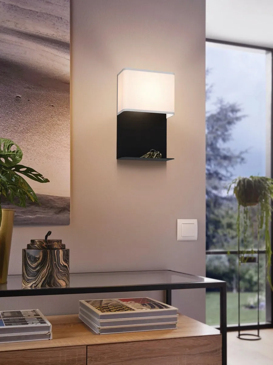 Eglo Galdakao Wandlamp LED 32cm - Zwart/Wit