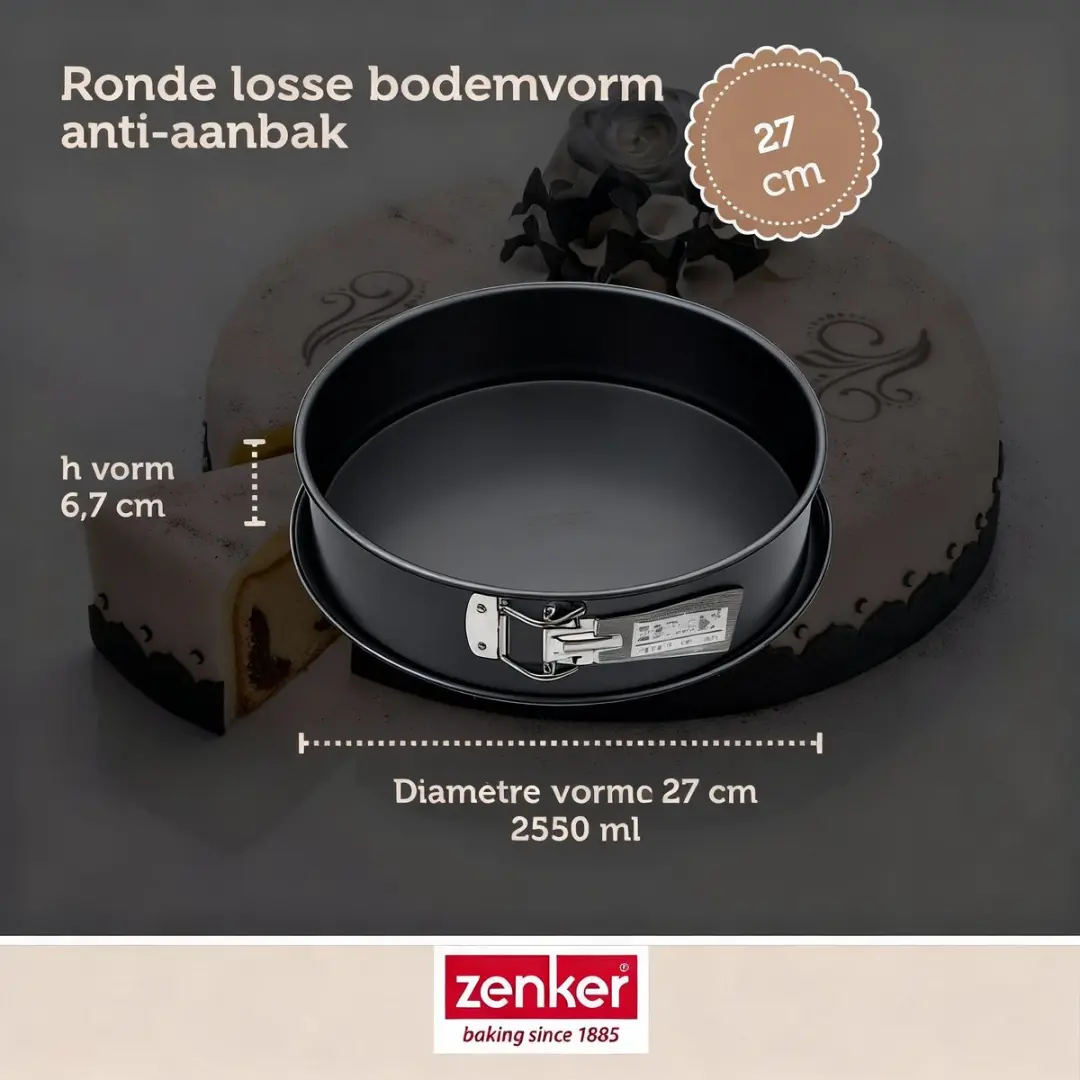 Zenker Springvorm 27cm - Crème/Zwart