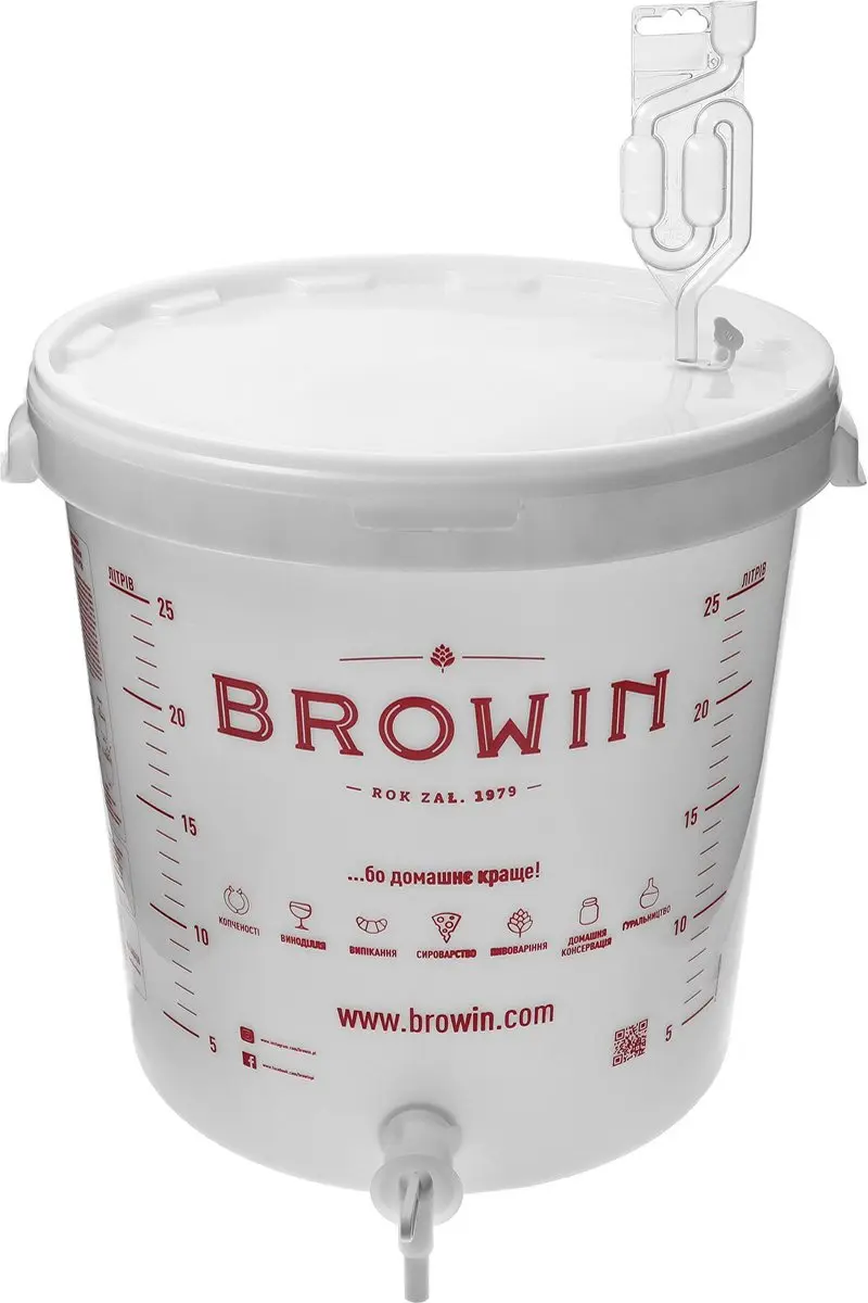 Browin Gistingscontainer 30L - Wit met opschrift - MPN 5904816004205