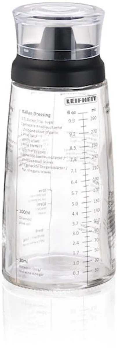 Leifheit ProLine Dressing-Shaker 300ml - Glas/Zwart - afbeelding 6 van 6