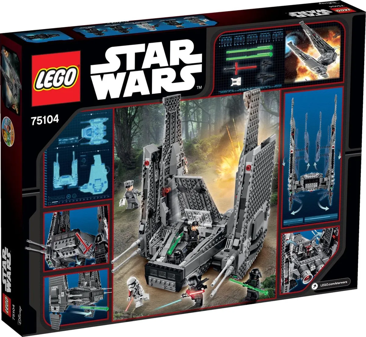 LEGO Star Wars Kylo Ren Command Shuttle 75104 - 1005 Stukken