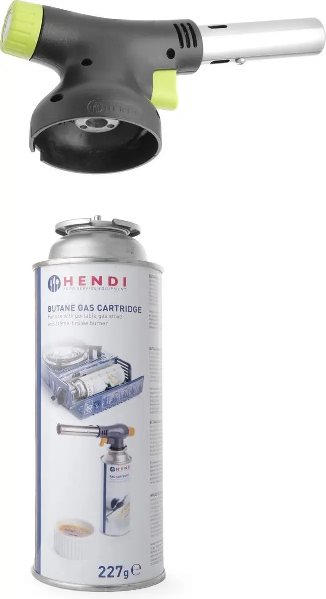 Hendi Koksbrander Set - Piëzo-ontsteking - Zwart
