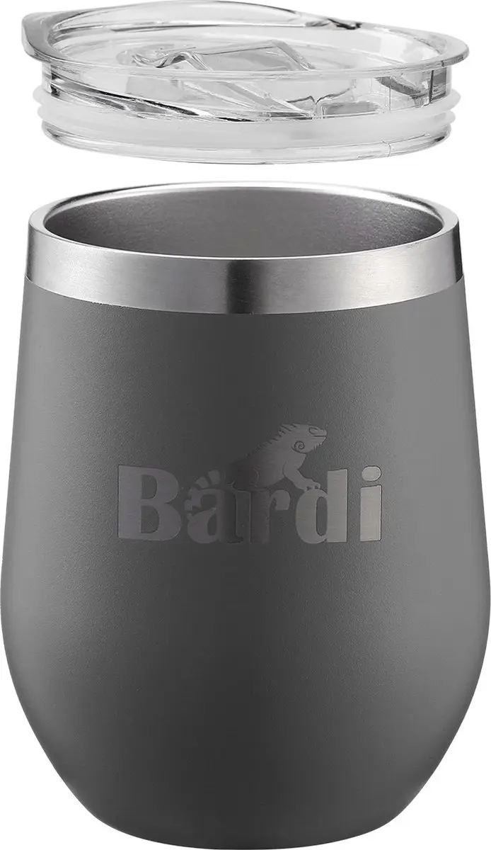 Bardi RVS Thermosbekers 360ml - 2 Stuks Grijs