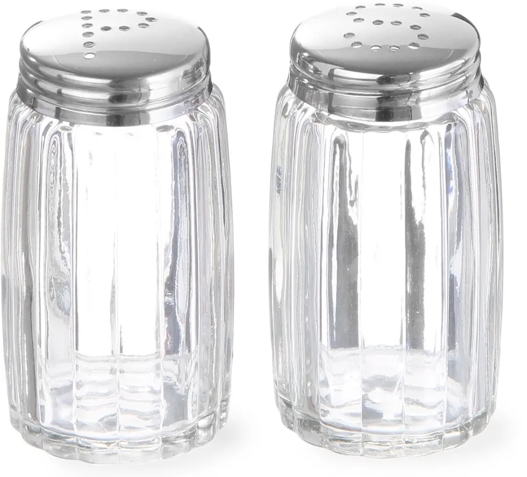 HENDI Peper- en Zoutstrooierset 465387 - ⌀4cm - Transparant - 2 Stuks