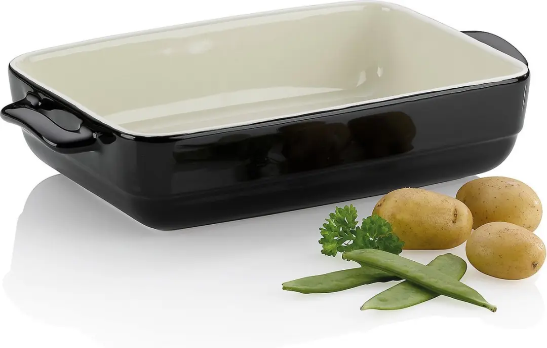 Kela Ovenschaal Keramiek 32x19cm - 3,95L - Zwart