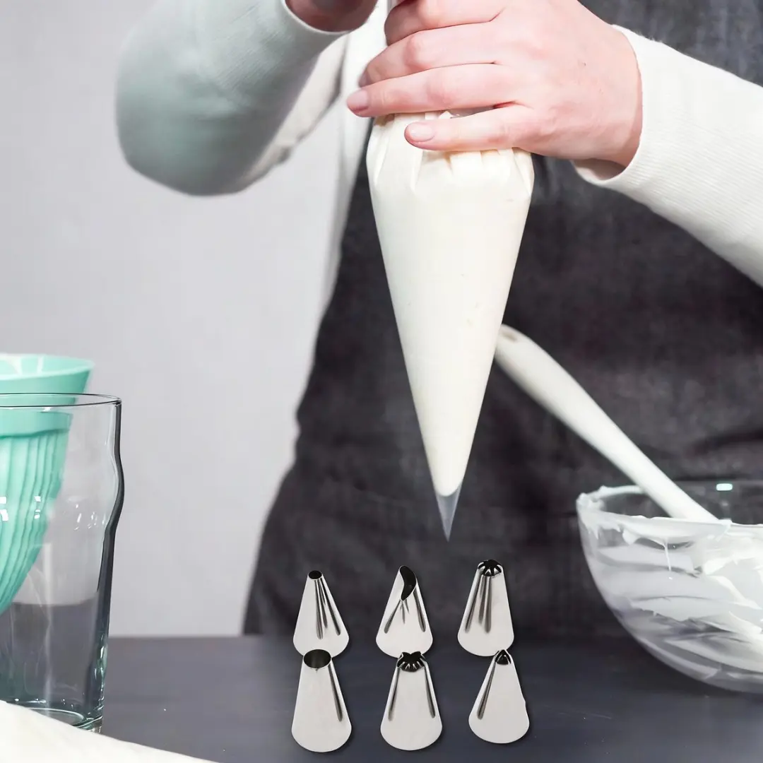 Zenker Smart Pastry Spuitmondjes Set - 6 Stuks - Roestvrijstaal