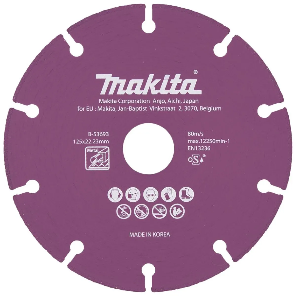 Makita Diamantschijf B-53693 Metaal 125mm - Aluminium/Metaal