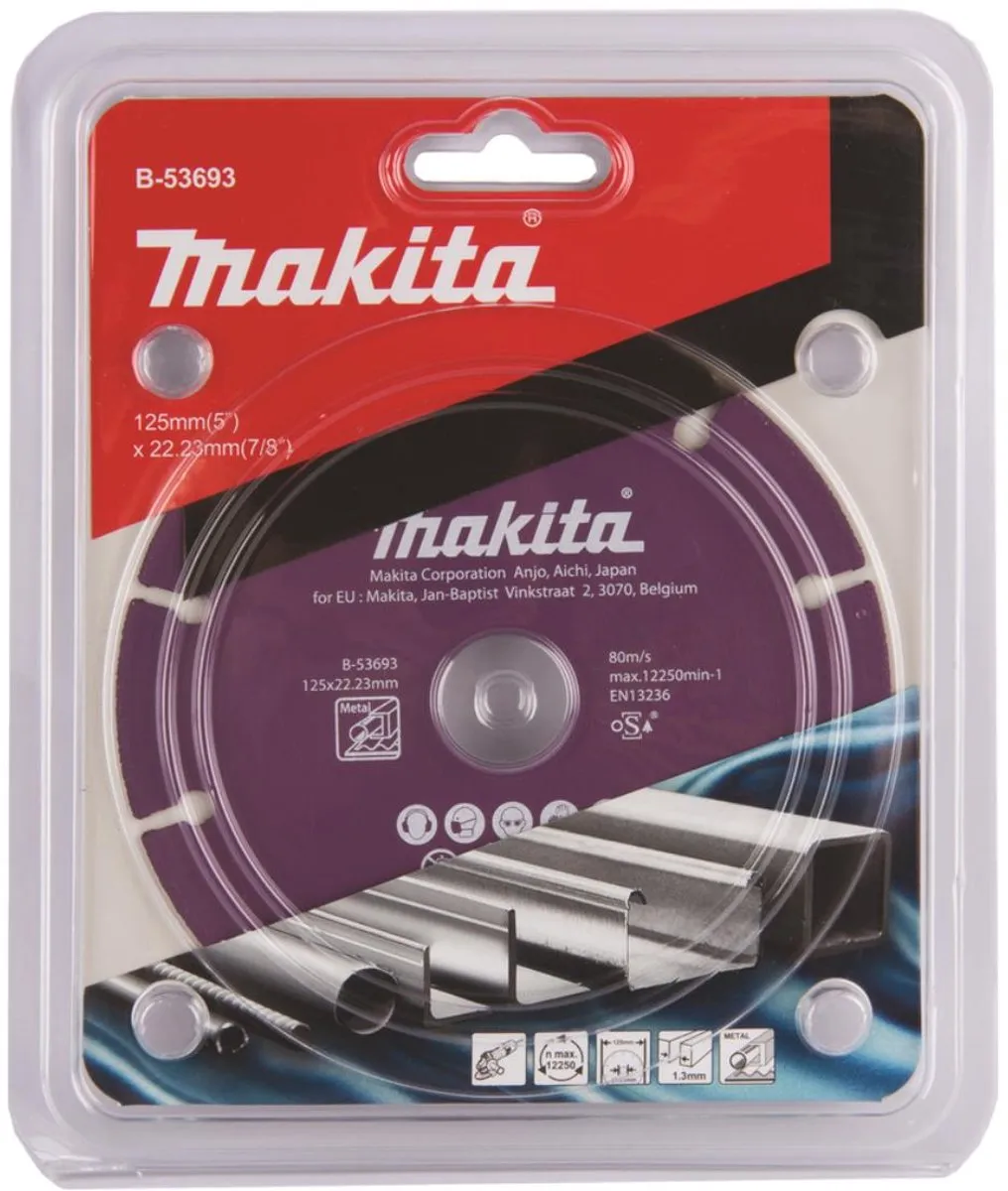 Makita Diamantschijf B-53693 Metaal 125mm - Aluminium/Metaal