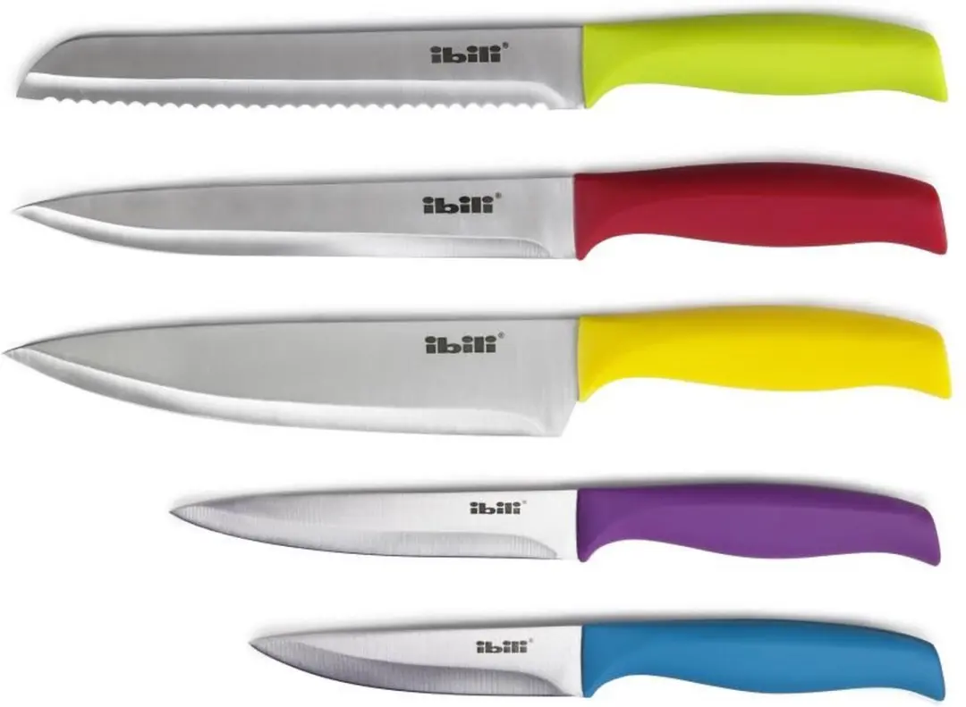 Ibili Messen Set 5-delig - Gekleurd - Zwart Messenblok - afbeelding 2 van 2