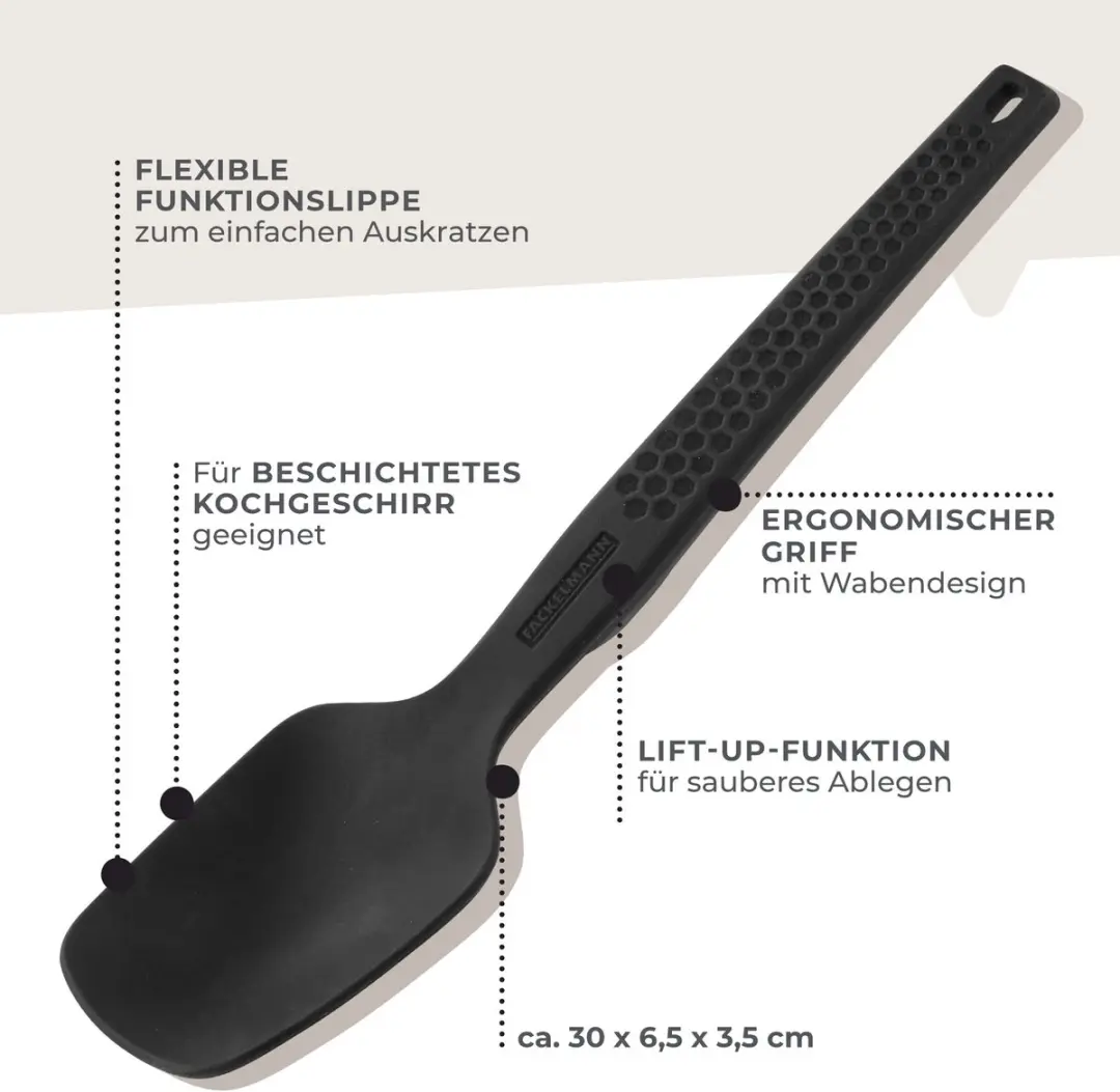 Fackelmann Statement Serveerlepel Grijs - 30cm