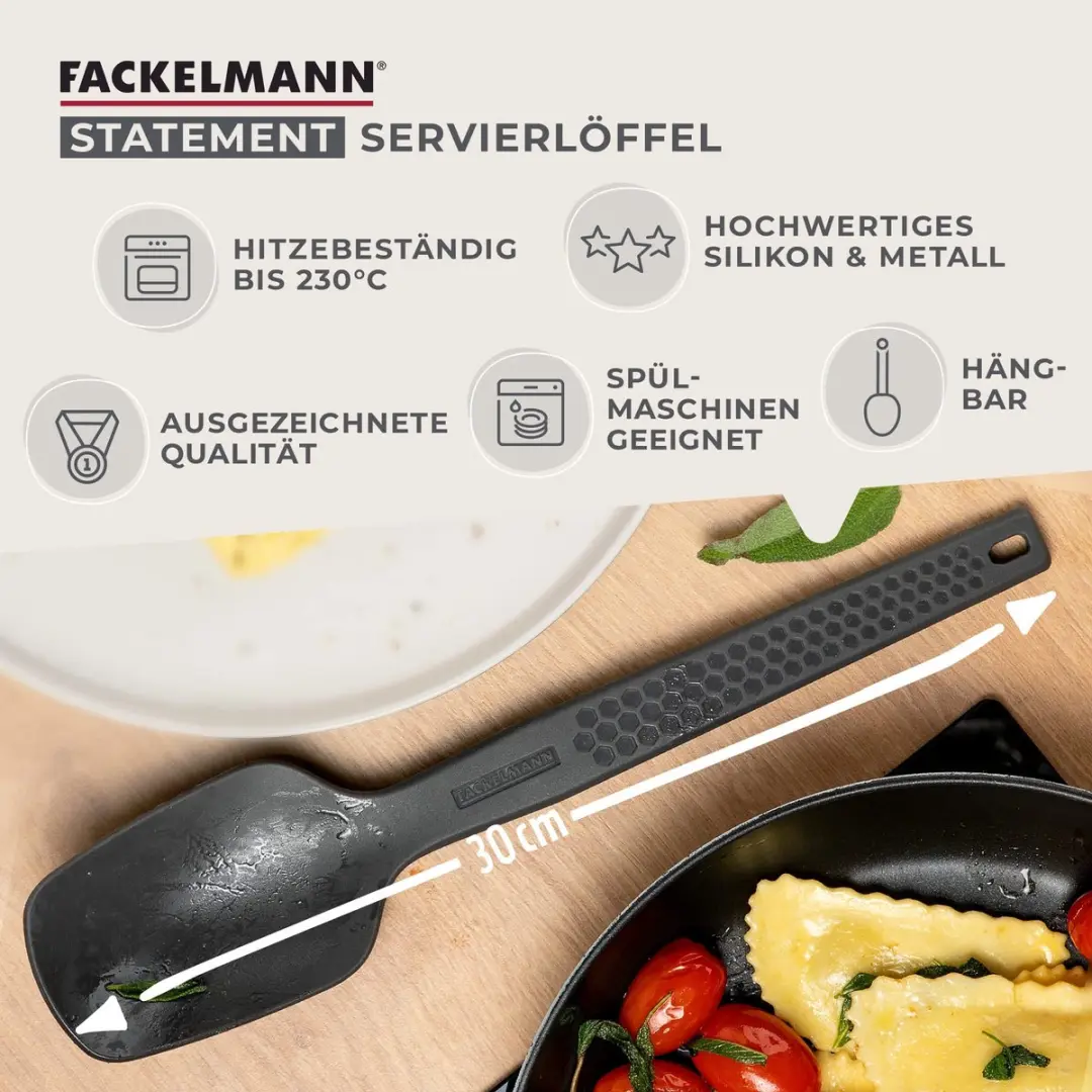 Fackelmann Statement Serveerlepel Grijs - 30cm