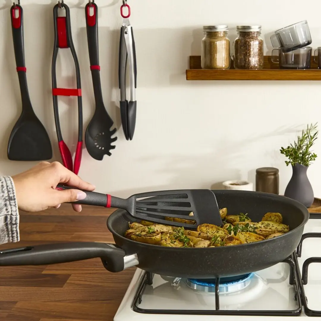 Tefal Ingenio+ Serveertang - Zilver/Zwart/Rood