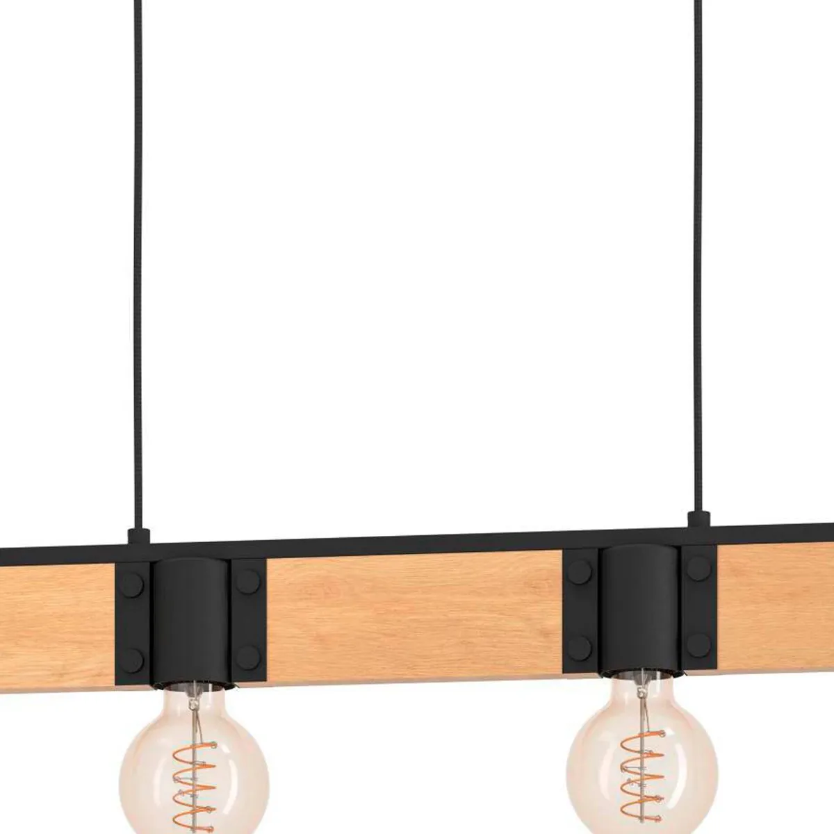 Eglo Bailrigg Hanglamp 5x E27 - 89,5 cm - Zwart/Bruin