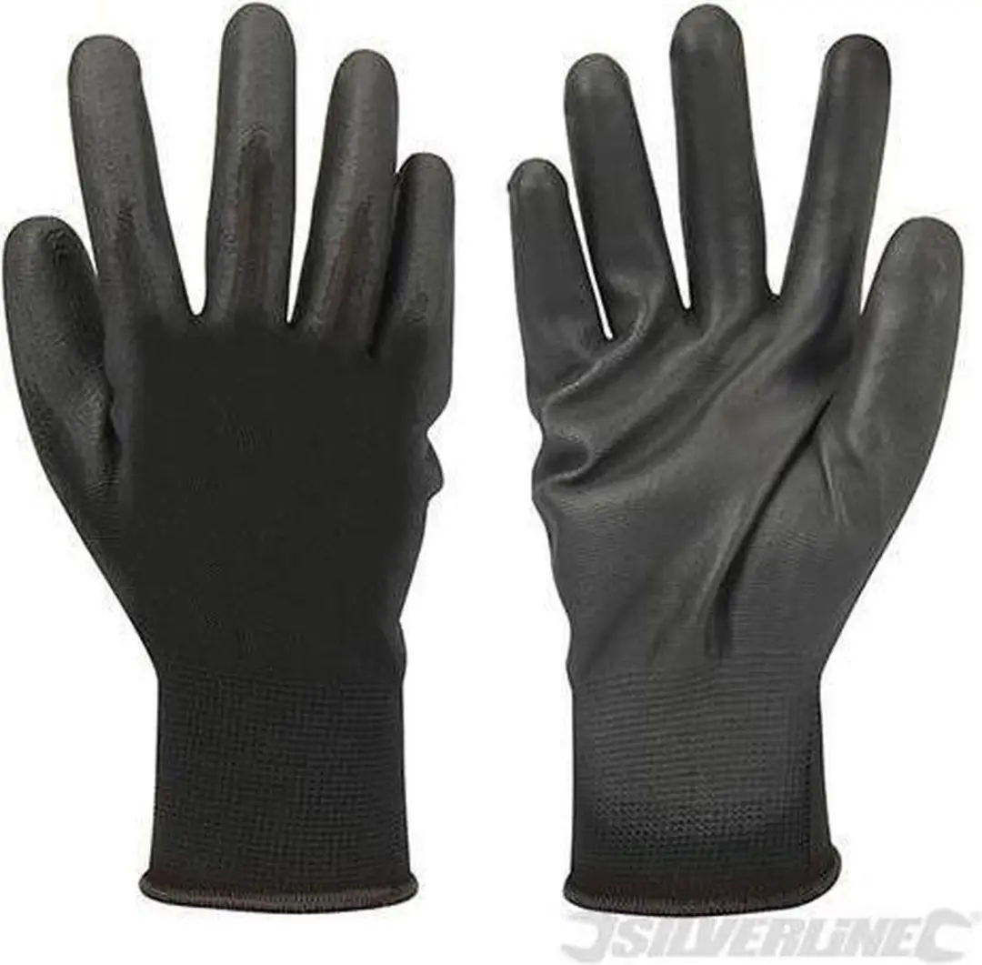Silverline Handschoen met zwarte handpalm S - 578493