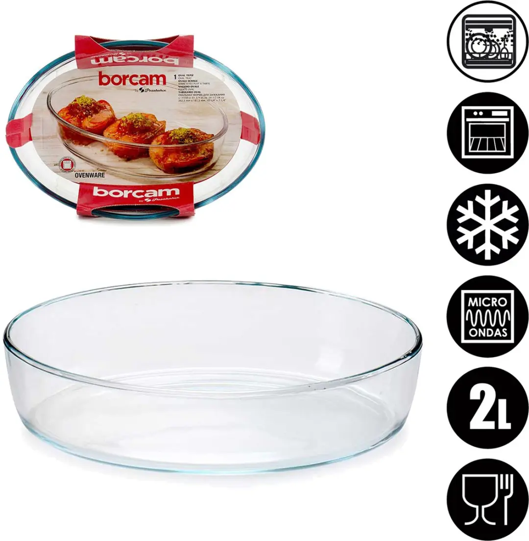 Pasabahce Ovenschaal Borosilicaat Glas - 1,5L - Ovaal
