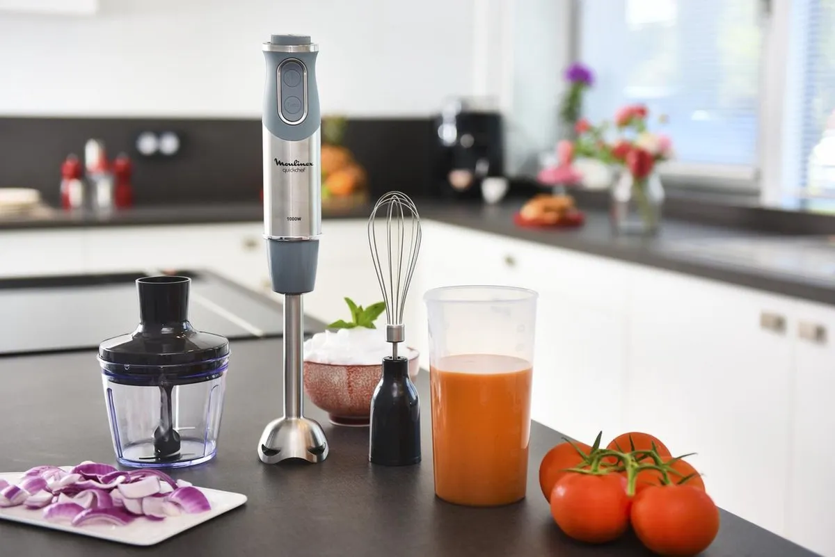 Moulinex QuickChef DD655D10 Staafmixer 1000W - Grijs/roestvrijstaal
