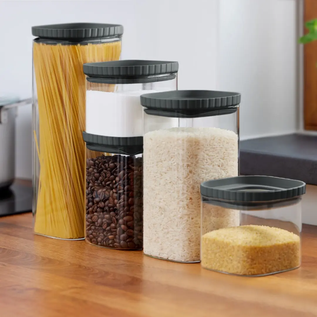 Westmark Glazen Pot 655ml - Zwart