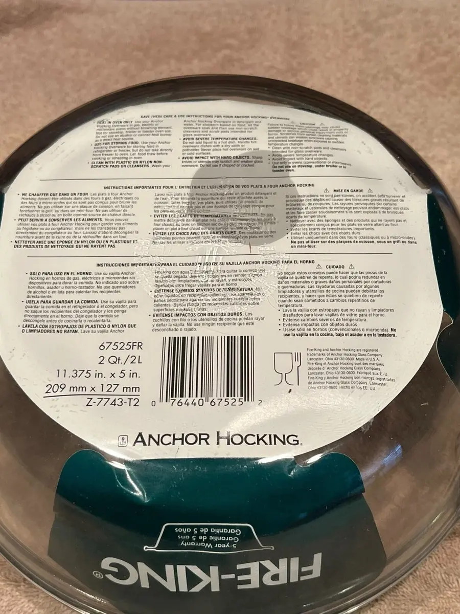 Anchor Fire King Ovenschaal 2L - Transparant - 2 Stuks