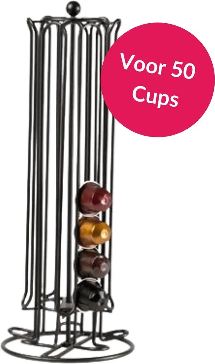 Cosy&Trendy Nespresso Cuphouder 50 Stuks - Draaibaar - Zwart