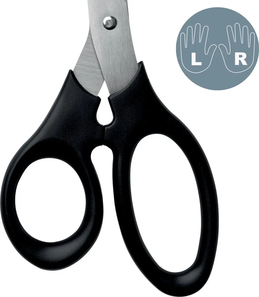 Leitz Roestvrijstalen Schaar 185mm - Zwart