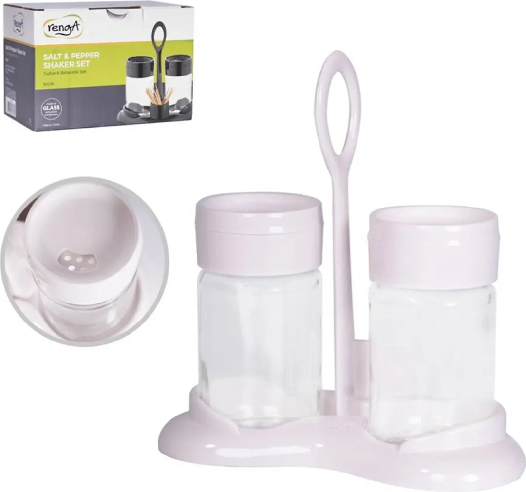 Excellent Houseware Peper- en Zoutstel Glas - 2 Stuks