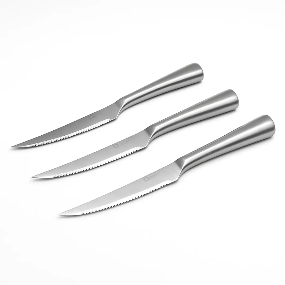 Alpina Steakmessenset 4-delig RVS - Inclusief houten opbergbox