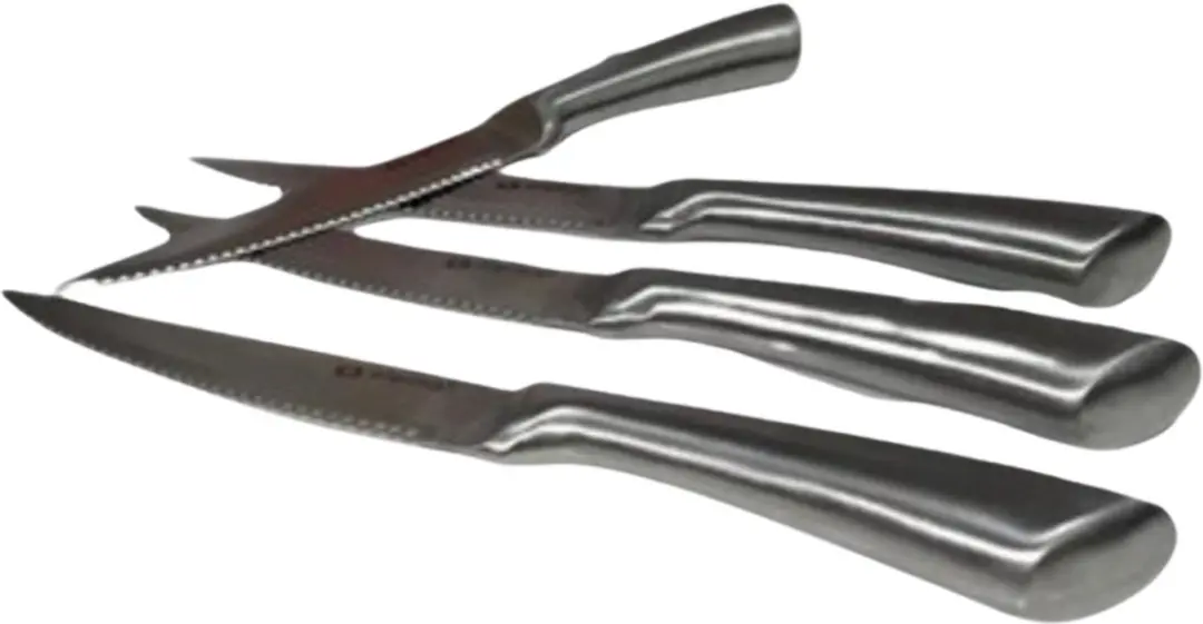 Alpina Steakmessenset 4-delig RVS - Inclusief houten opbergbox