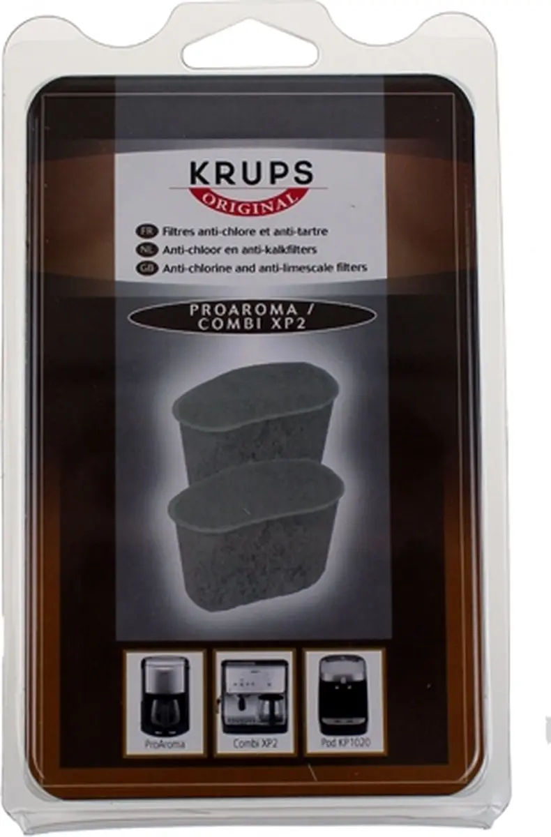 Krups YX103601 Herbruikbare Koffiefilter - Blauw - 2 Stuks