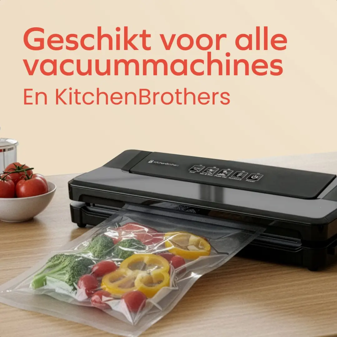 KitchenBrothers Vacuumrol KB1004224 - 2 Stuks 28x600cm - Transparant