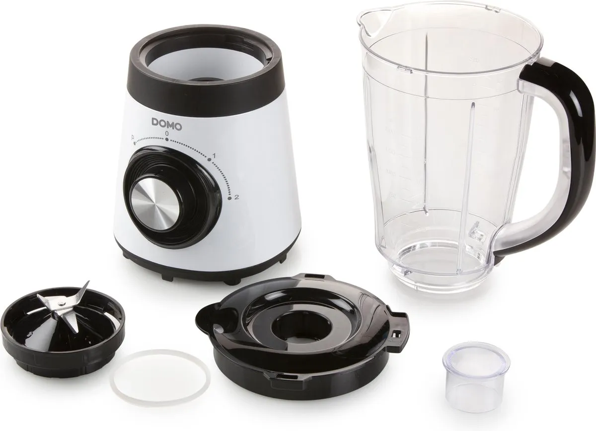 Domo DO9203BL Blender 500W 1,5L - Zwart/Wit