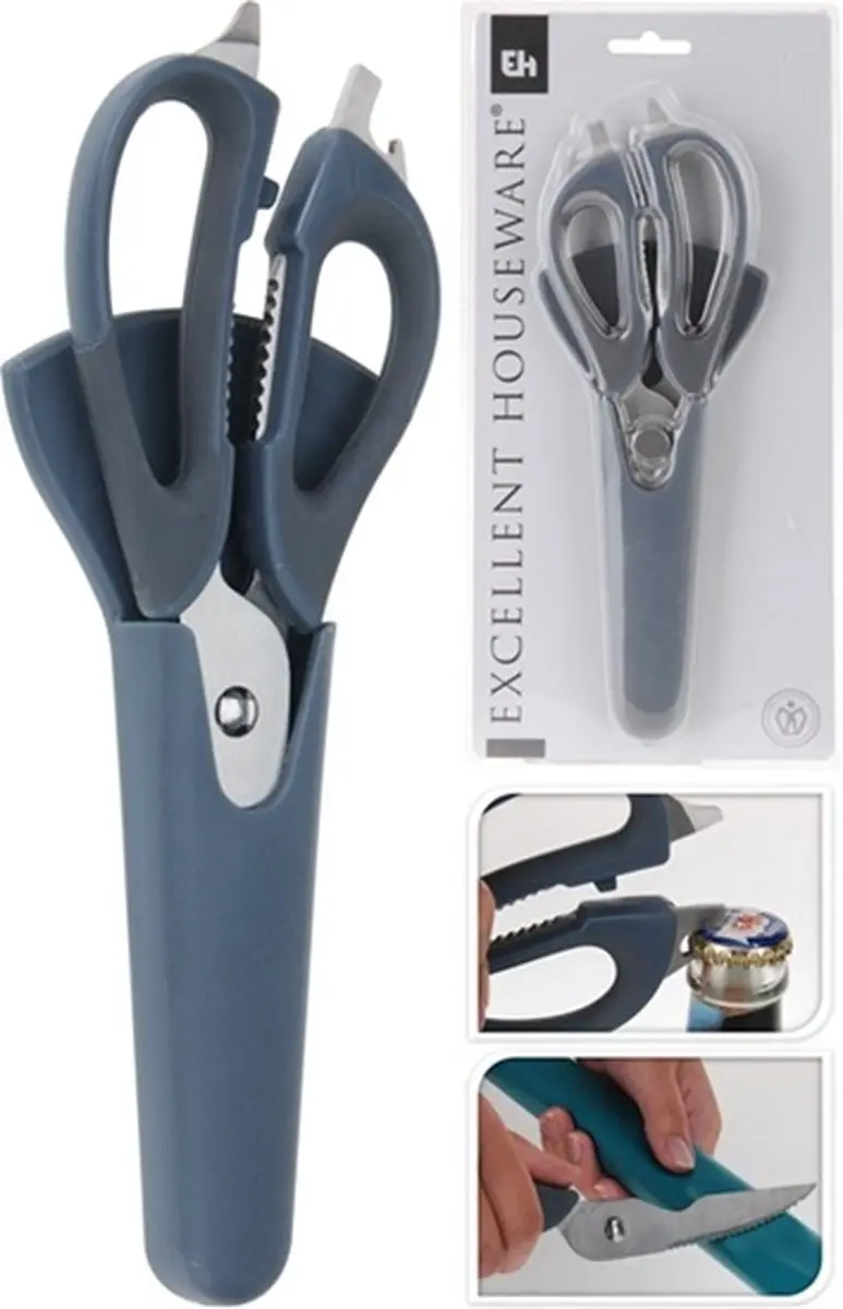 Excellent Houseware Multifunctionele Keukenschaar RVS