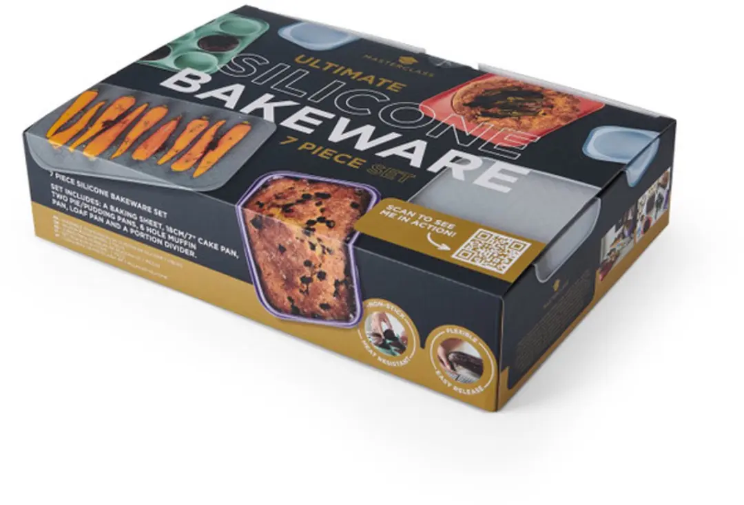 MasterClass Silicone Bakvormen Set - 7 Stuks - Meerkleurig