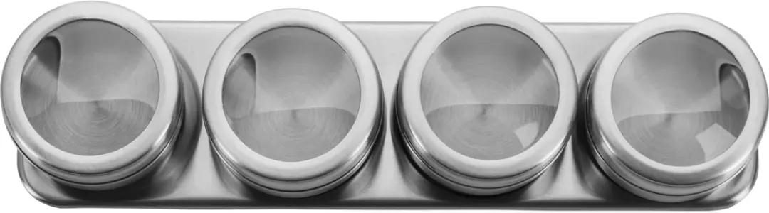 Westmark Kruidenrek 5-delig - 4x Ø6,5cm Potjes 40ml - Zilver