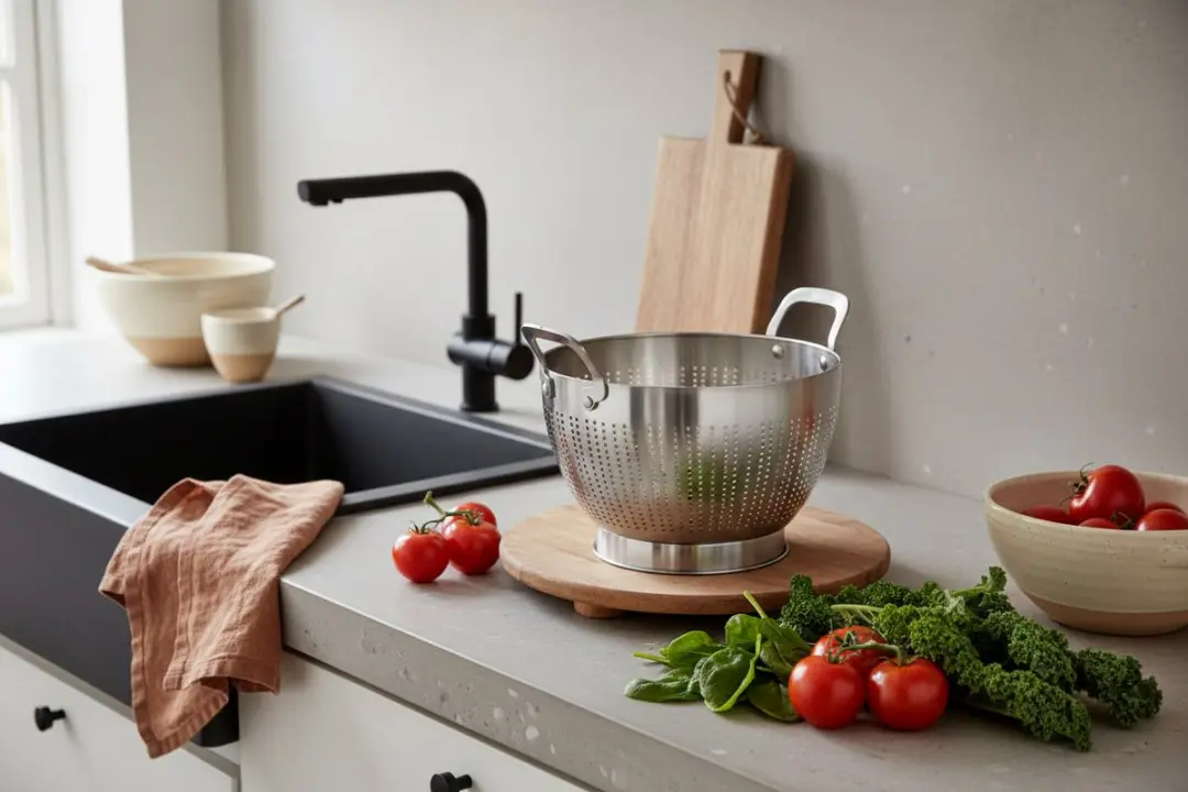 Cookinglife Vergiet RVS - Ø23,5cm - Grijs