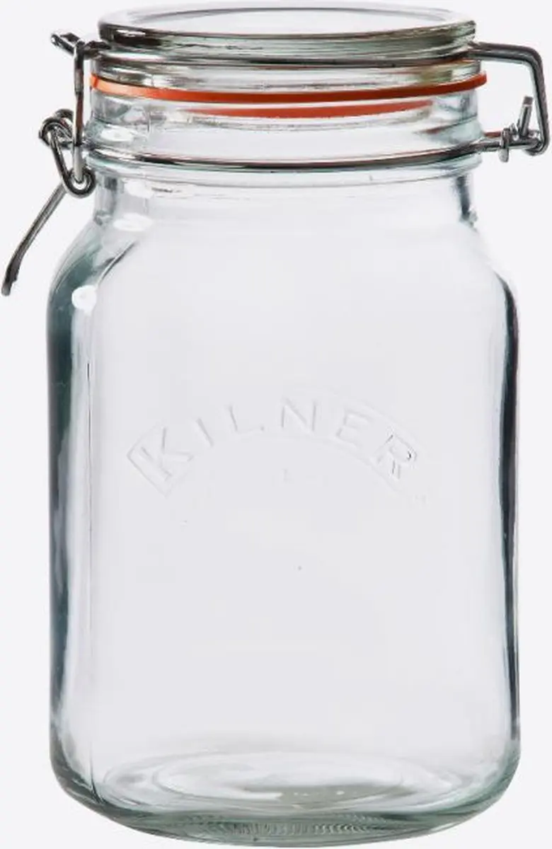 Kilner Vierkante Weckpot 1,5L - Transparant