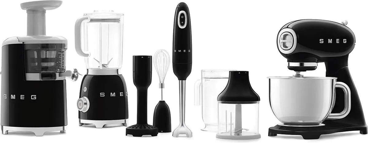 Smeg SMF03BLEU Keukenmachine 800W - Zwart - afbeelding 6 van 6