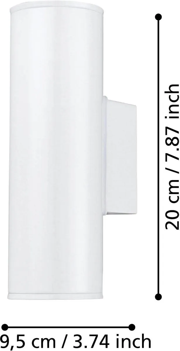 Eglo Riga Wandlamp LED - 1 Lichtpunt - 3000K - Wit