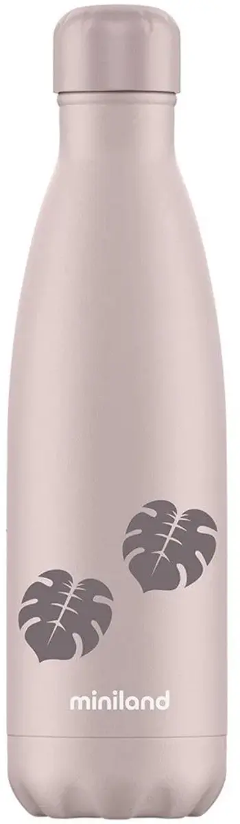 Miniland Thermosfles 0.5L Roze Bladeren