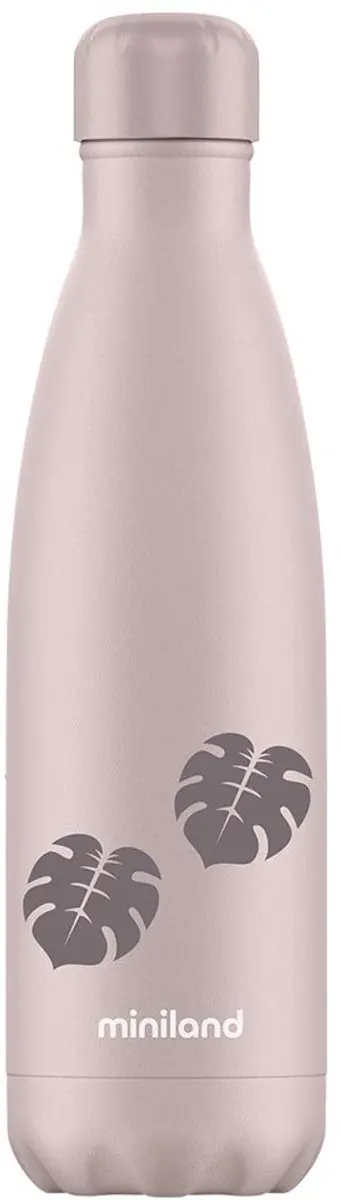 Miniland Thermosfles 0.5L Roze Bladeren