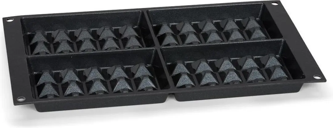 Patisse Wafelvorm 4-vaks - Zwart