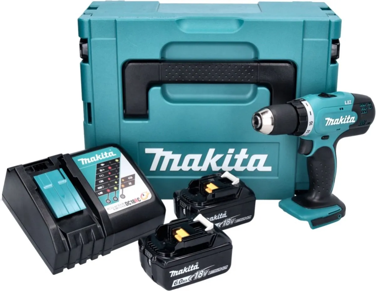 Makita DDF453RGJ Accuboormachine 18V 42Nm - 2x 6.0Ah + Lader + Makpac - afbeelding 3 van 5